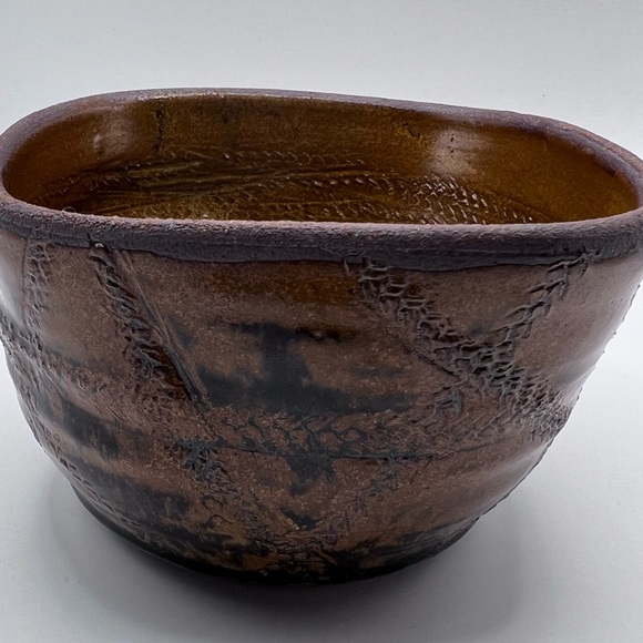 Unk Accents Signed Textured Art Pottery Square Shaped Bowl Poshmark